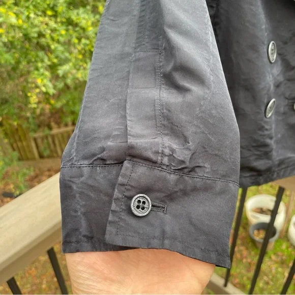 Salvatore Ferragamo black double breasted blouse top size EU 48 - Picture 5 of 15